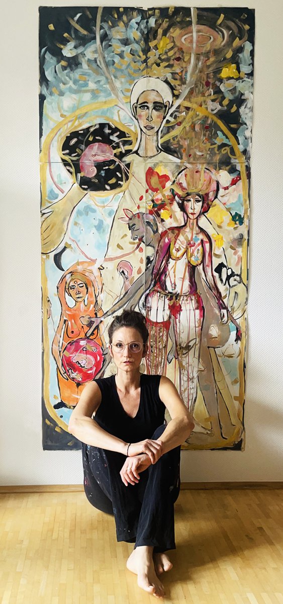 Artist with Jesus - Judith Maria Janson