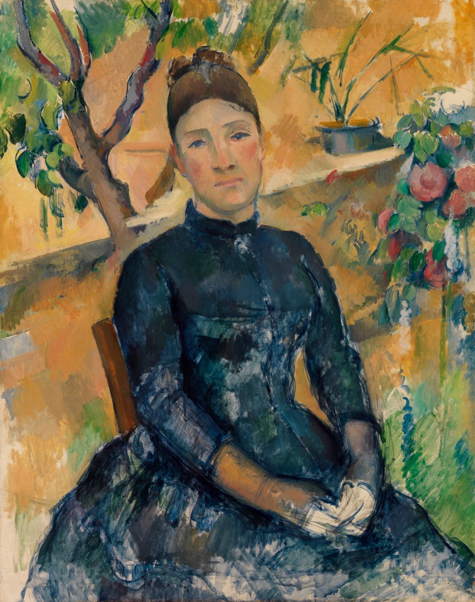 Madame Cèzanne in the Conservatory - Paul Cézanne