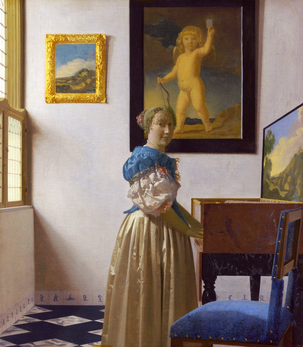 Johannes Vermeer - Lady Standing at a Virginal