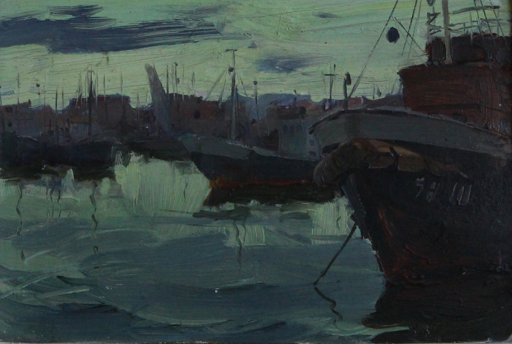Abend, Batumi Hafen - Mykola (Nikolai) Iakovenko