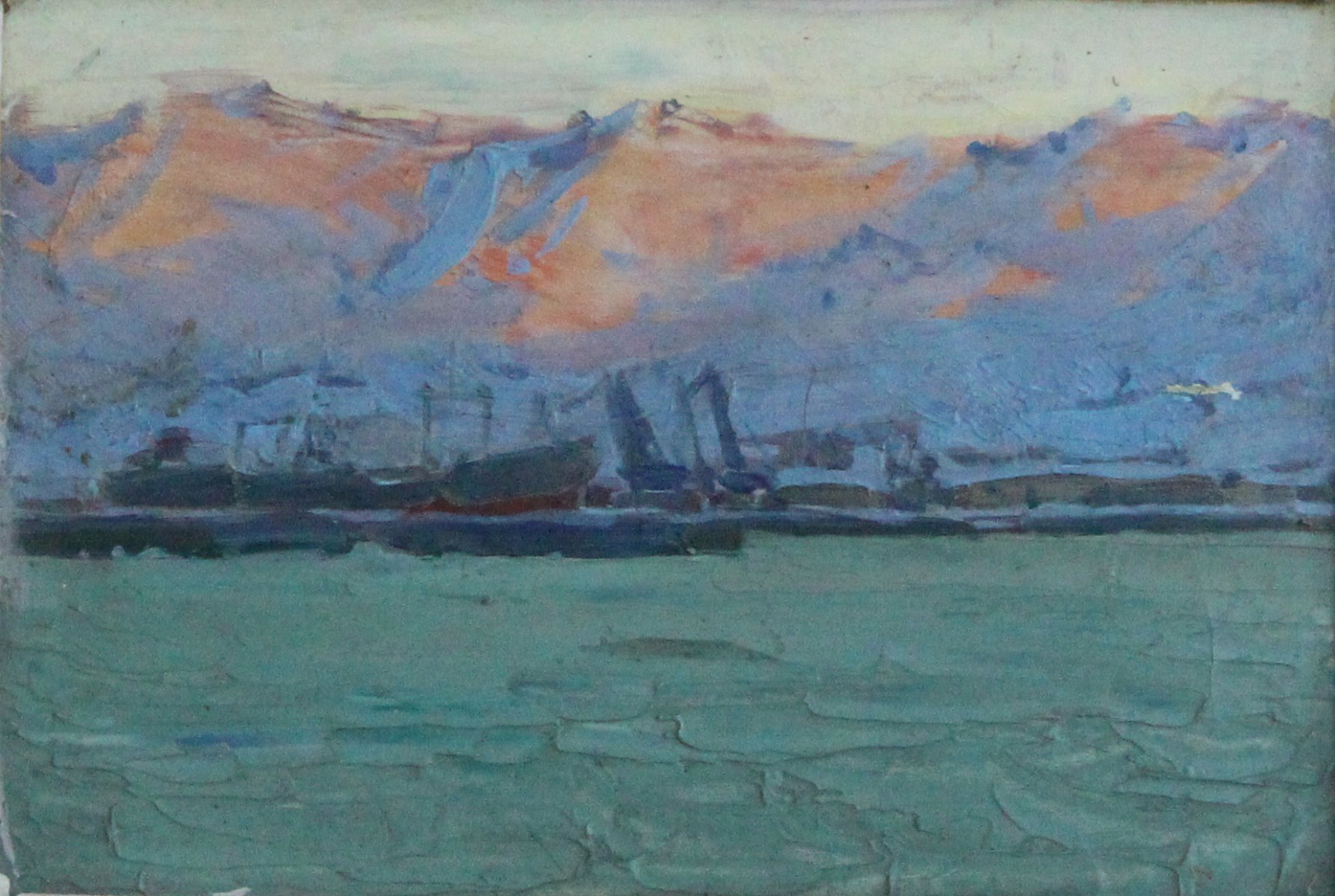 Abend im Hafen - Mykola (Nikolai) Iakovenko