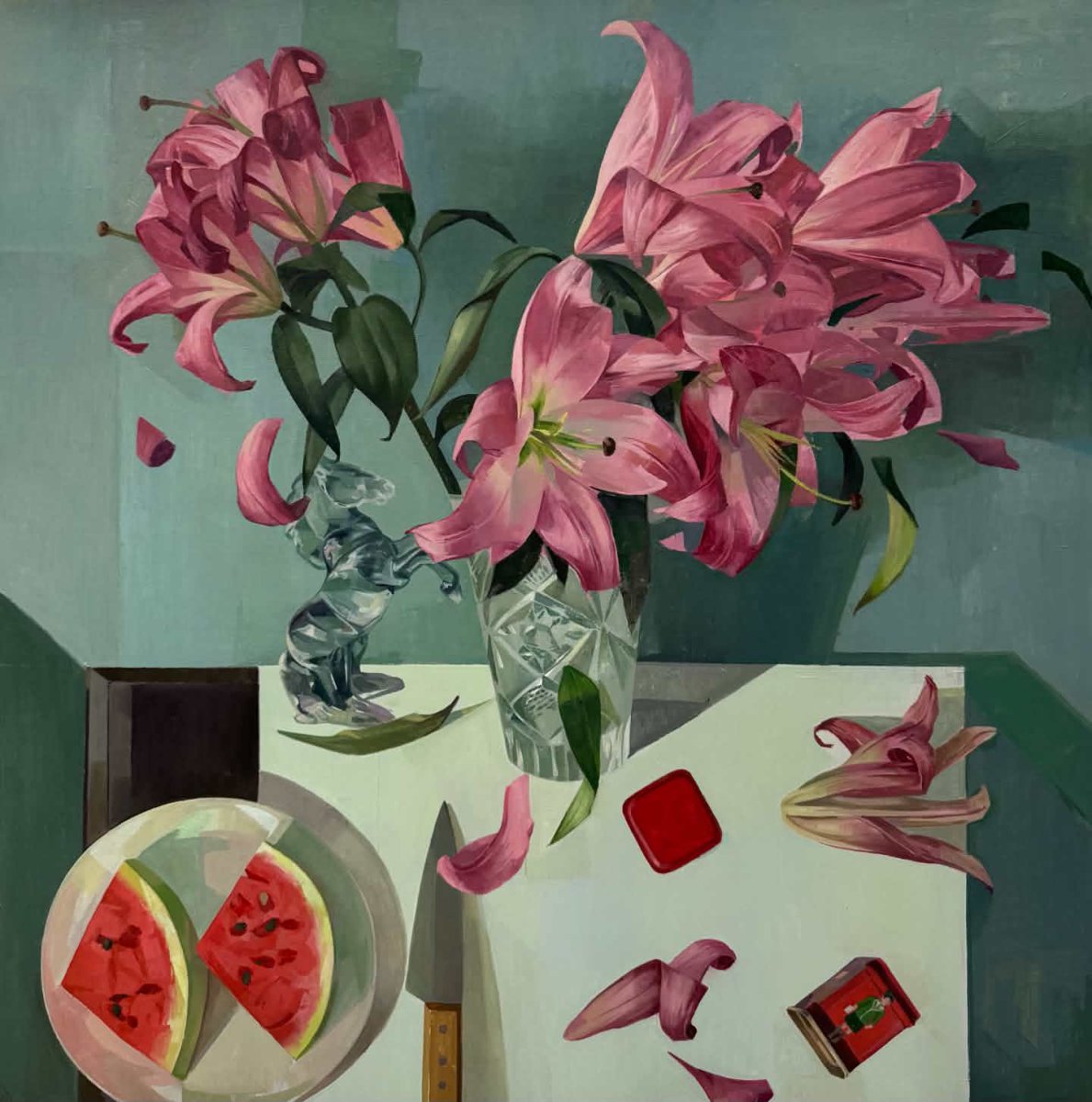 Pink Lilies and Watermelon - Hanie Soltani