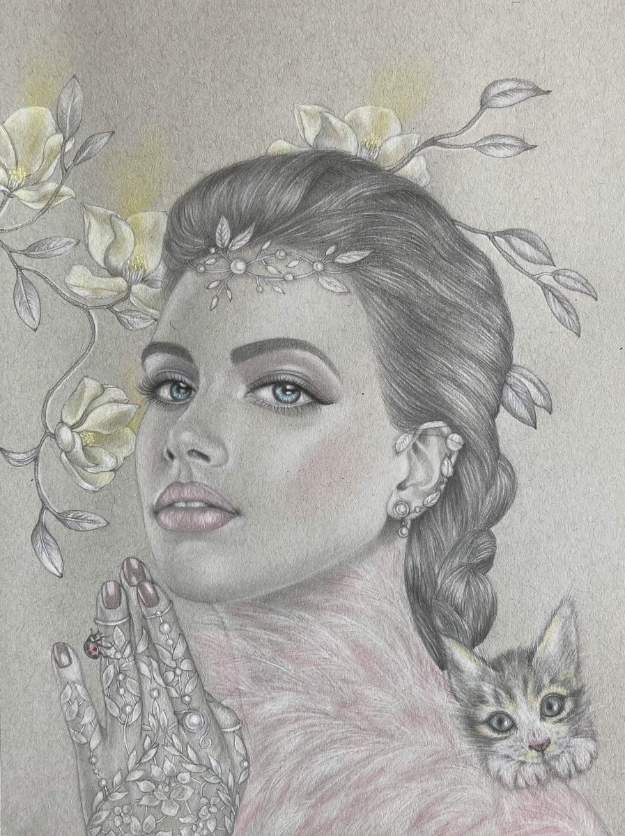 Woman with kitten and nature - Laura Anido-Serrano