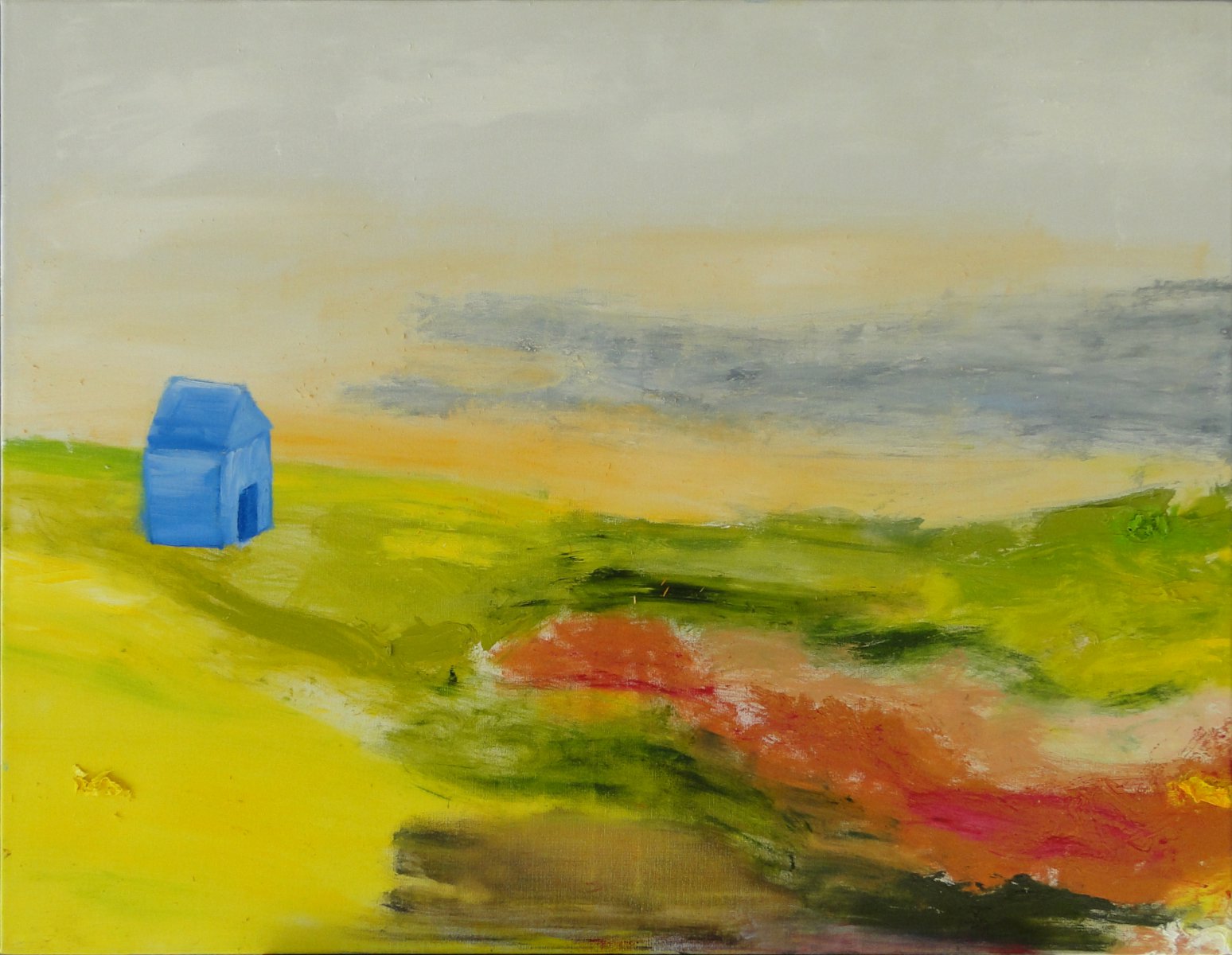 Blaues Haus am Weg - Christoph Lütke-Stetzkamp