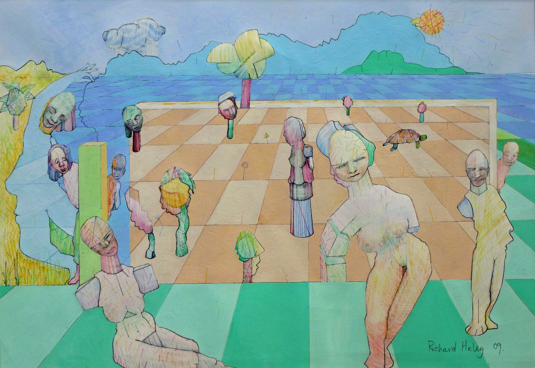 Across a chessboard wall - Richard Heley